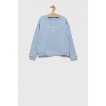 Pepe Jeans hanorac de bumbac pentru copii Rose cu imprimeu