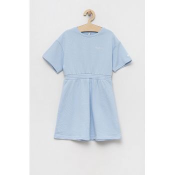 Pepe Jeans rochie din bumbac pentru copii PJL GJ Non-denim mini, evazati