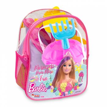 Set 8 jucarii de nisip in rucsac Barbie