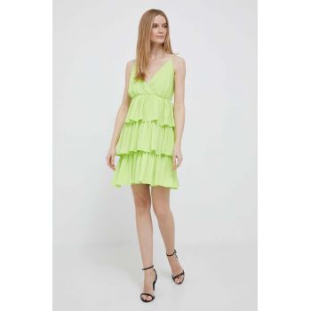 Artigli rochie culoarea verde, mini, evazati