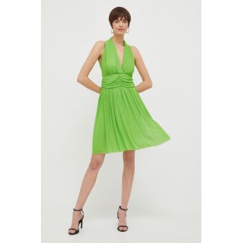 Artigli rochie culoarea verde, mini, evazati