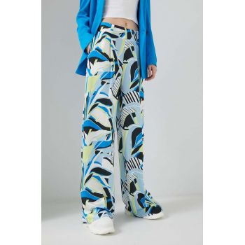 HUGO pantaloni femei, lat, high waist