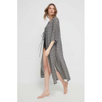 Marella camasa de plaja culoarea negru