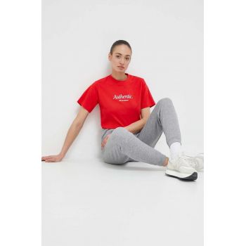 New Balance tricou din bumbac culoarea rosu ieftin