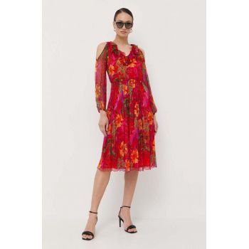 Nissa rochie de matase midi, evazati