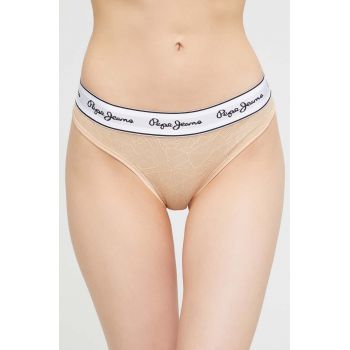 Pepe Jeans tanga culoarea bej de firma originali