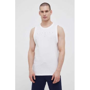 4F tricou din bumbac culoarea alb