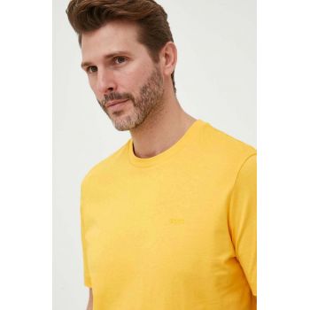 BOSS tricou din bumbac culoarea negru, neted