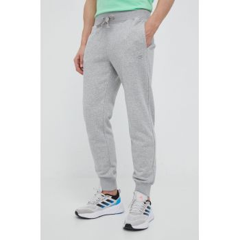 Champion pantaloni de trening culoarea gri, neted