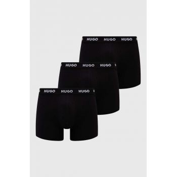 HUGO boxeri 3-pack barbati, culoarea negru