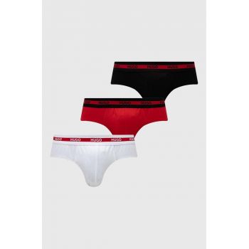 HUGO slip 3-pack barbati, culoarea rosu