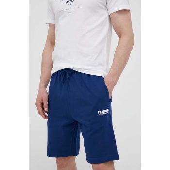 Hummel pantaloni scurti barbati, culoarea albastru marin, melanj