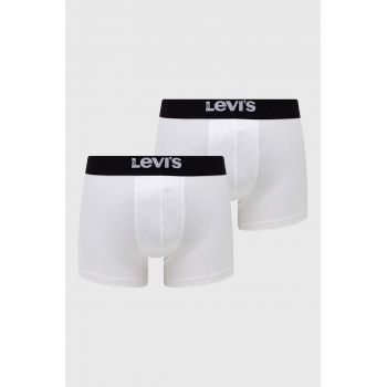 Levi's boxeri 2-pack barbati, culoarea alb de firma originali