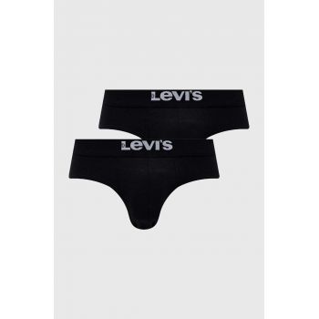 Levi's slip 2-pack barbati, culoarea negru de firma originali