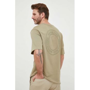 Michael Kors tricou din bumbac culoarea verde, cu imprimeu