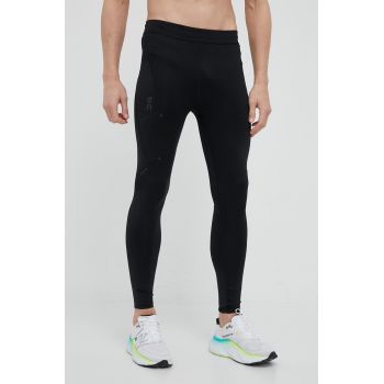On-running leggins de alergare Performance culoarea negru, neted