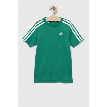 adidas tricou de bumbac pentru copii U 3S culoarea verde, cu imprimeu