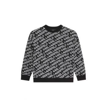 Bluza sport cu decolteu la baza gatului si model logo