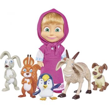 Jucarie Simba Masha and the Bear Masha and her Animal Friends la reducere