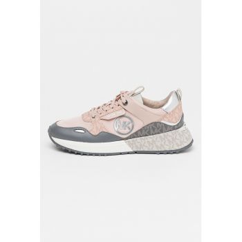 Pantofi sport cu model monograma Theo