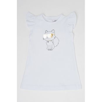 Rochie din bumbac cu imprimeu grafic