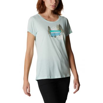 Tricou cu decolteu la baza gatului si imprimeu pentru trekking si drumetii Daisy Days