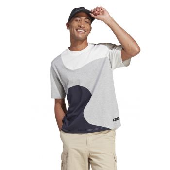 Tricou lejer cu model colorblock