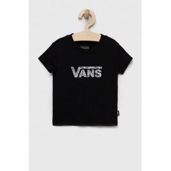 Vans tricou de bumbac pentru copii ANIMAL LOGO KIDS Black culoarea negru, cu imprimeu