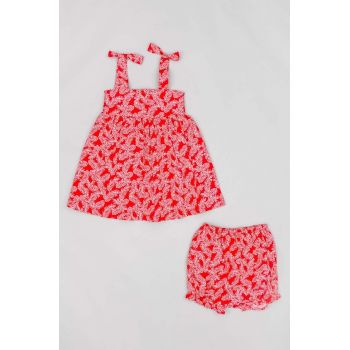zippy rochie din bumbac pentru bebeluși culoarea rosu, mini, evazati ieftina