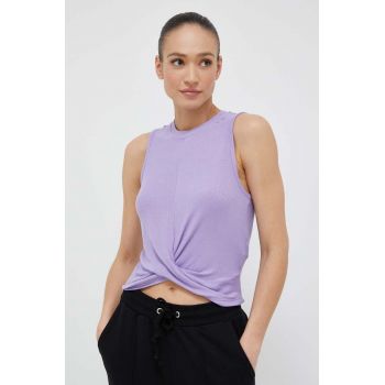 Dkny top femei, culoarea violet ieftin