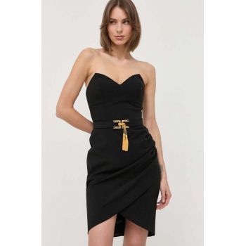 Elisabetta Franchi rochie culoarea negru, mini, mulata