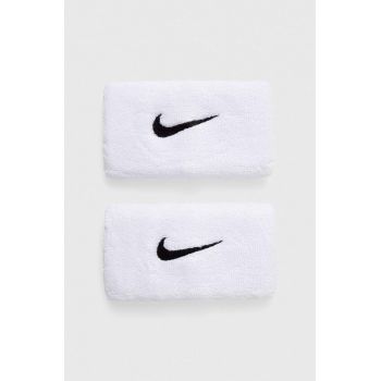 Nike brățări 2-pack culoarea alb