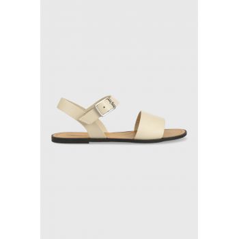 Vagabond sandale de piele TIA 2.0 femei, culoarea bej, 5531.101.02