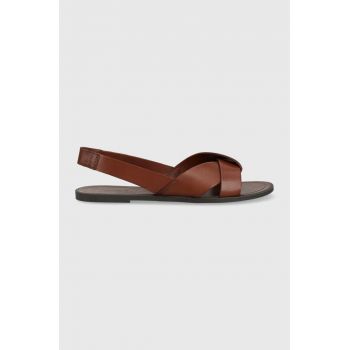 Vagabond sandale de piele TIA 2.0 femei, culoarea maro, 5531.001.27