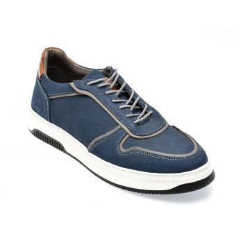 Pantofi GRYXX albastri, M6804, din nabuc de firma originali