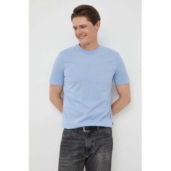BOSS tricou din bumbac culoarea negru, neted
