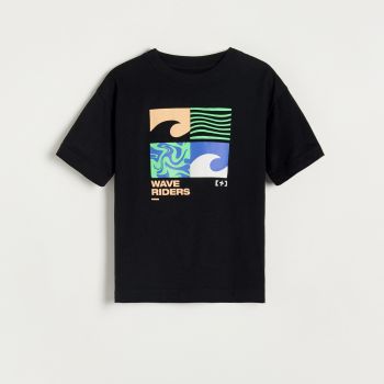 Reserved - T-shirt oversize - Negru