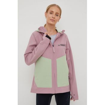 adidas TERREX jacheta de exterior culoarea roz