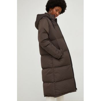 Answear Lab geaca femei, culoarea maro, de iarna