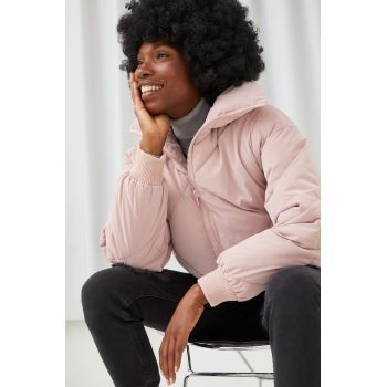 Answear Lab geaca femei, culoarea roz, de iarna ieftina