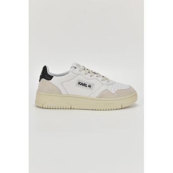 Pantofi sport de piele cu insertii textile