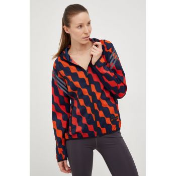 adidas Performance windbreaker Marimekko culoarea rosu, de tranzitie