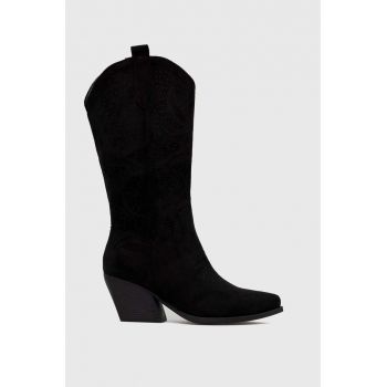 Answear Lab cizme femei, culoarea negru, cu toc drept