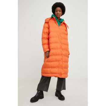 Answear Lab geaca femei, culoarea portocaliu, de iarna, oversize de firma originala