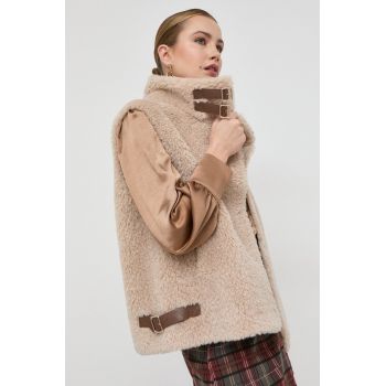 Marella vesta femei, culoarea bej, de tranzitie