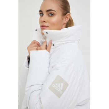 Adidas Performance geaca de puf femei, culoarea alb, de iarna de firma originala