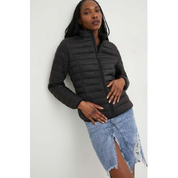 Answear Lab geaca femei, culoarea negru, de tranzitie