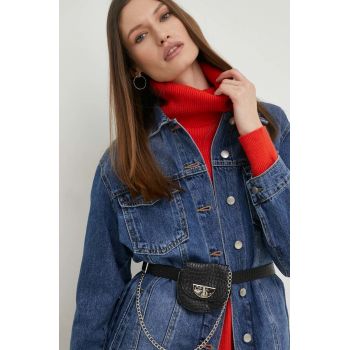 Answear Lab geaca jeans femei, de tranzitie, oversize