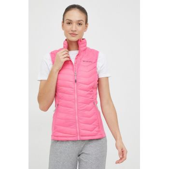 Columbia vestă sport Powder Pass culoarea roz, de tranziție 1832222