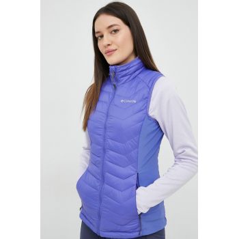 Columbia vesta sport Powder Pass culoarea violet, de tranzitie